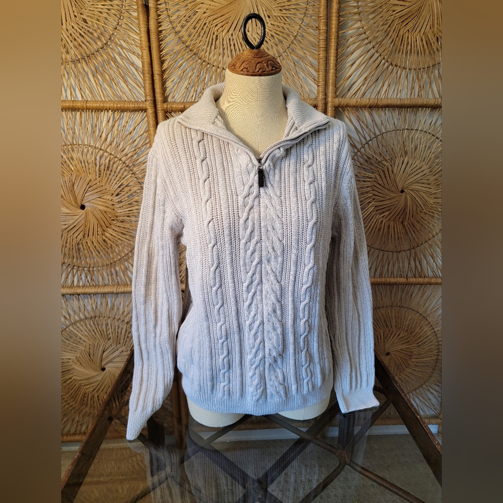 White Cotton Woven Oversized sweater